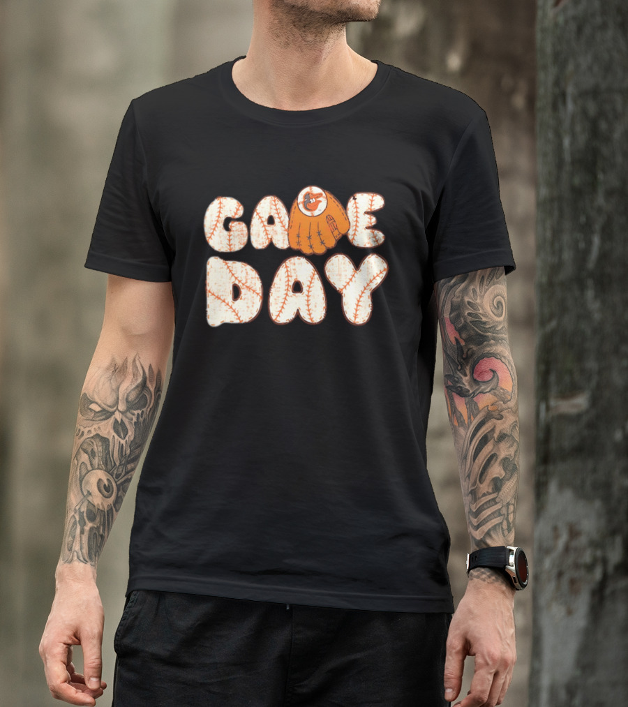Baltimore Orioles Game Day Baseball Glove MLB T-Shirt