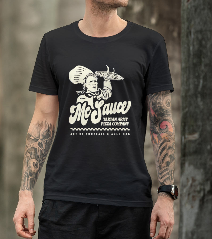 McSauce Tartan Army Pizza Company Art Of Football X Auld Hag T-Shirt
