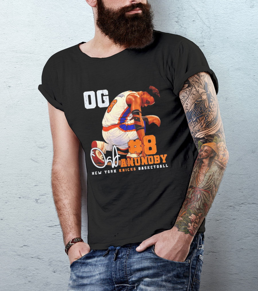 OG Anunoby Number 8 New York Knicks Basketball T-Shirt