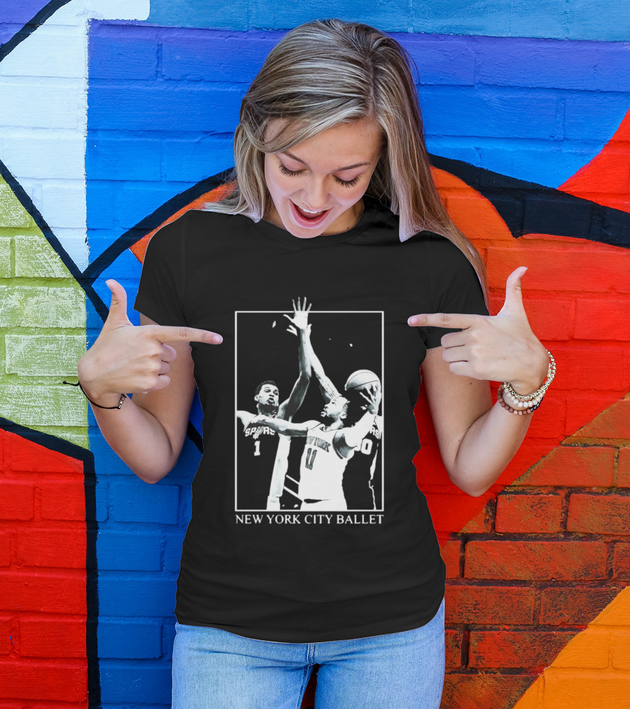 Jalen Brunson New York Spurs NBA Matchup Ballet Performance T-Shirt