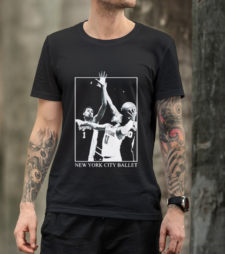 Jalen Brunson New York Spurs NBA Matchup Ballet Performance T-Shirt