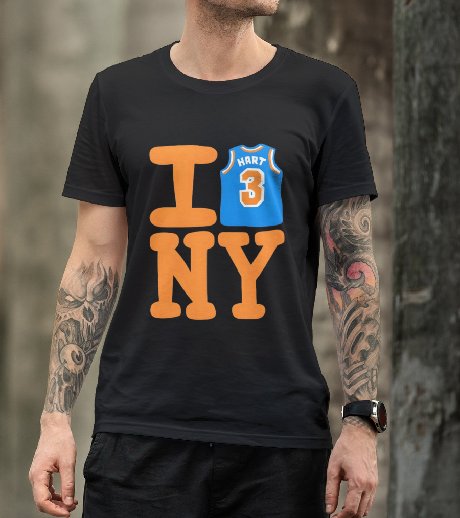 Josh Hart New York Knicks I Love NY 3 Basketball 2026 T-Shirt