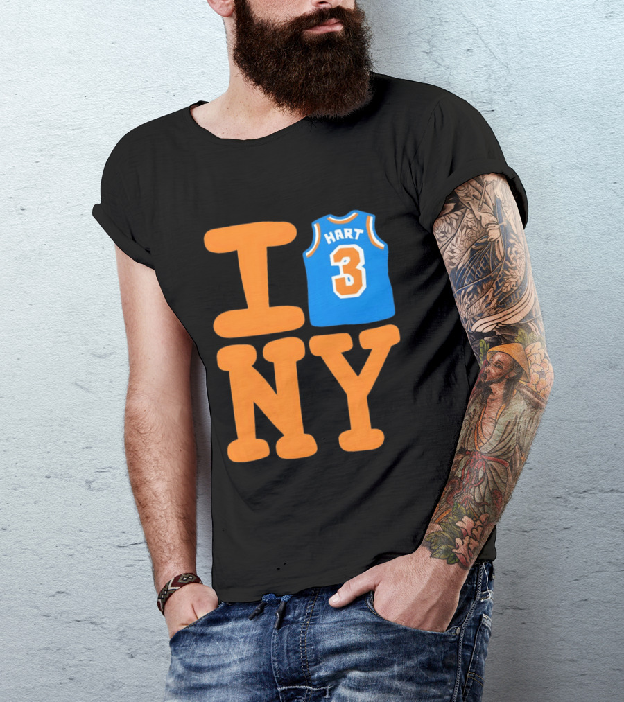 Josh Hart New York Knicks I Love NY 3 Basketball 2026 T-Shirt