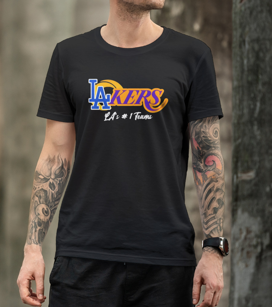 Los Angeles Dodgers Lakers LA's #1 Teams NBA 2026 T-Shirt