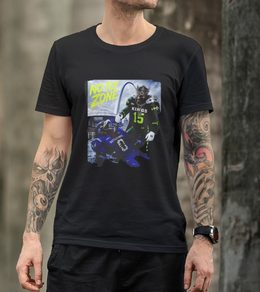 No Fly Zone Kings 15 Defeat Battlehawks The Dome At America's Center T-Shirt