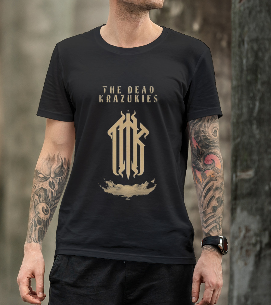The Dead Krazukies Cipher Gold Monogram Band T-Shirt
