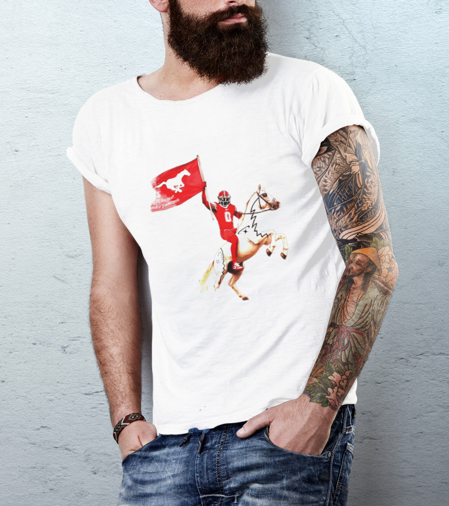 Calgary Stampeders Warhorse Adrian Greene Charity Flag Football T-Shirt