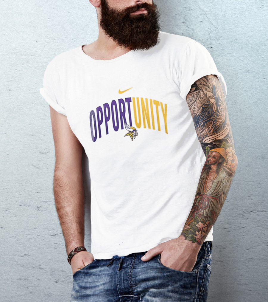 Nike Minnesota Vikings Opportunity Justice Freedom Equity T-Shirt