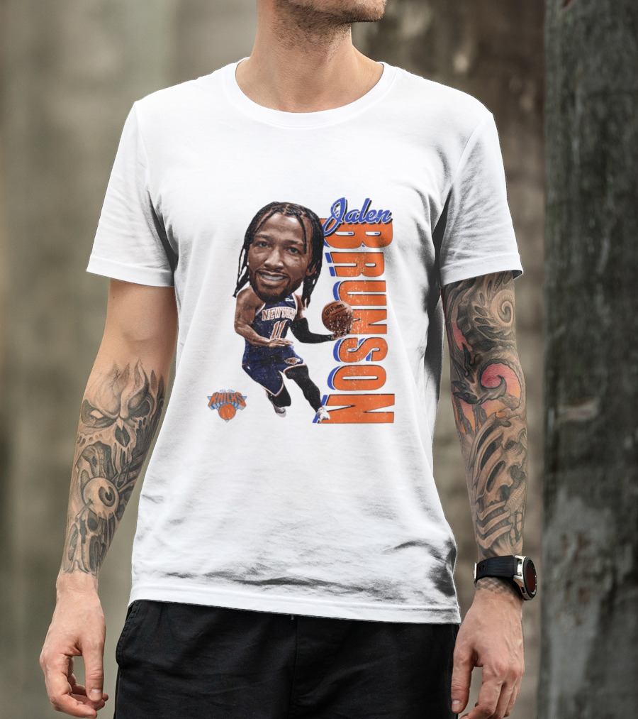 Jalen Brunson New York Knicks Basketball Caricature NBA Knicks T-Shirt