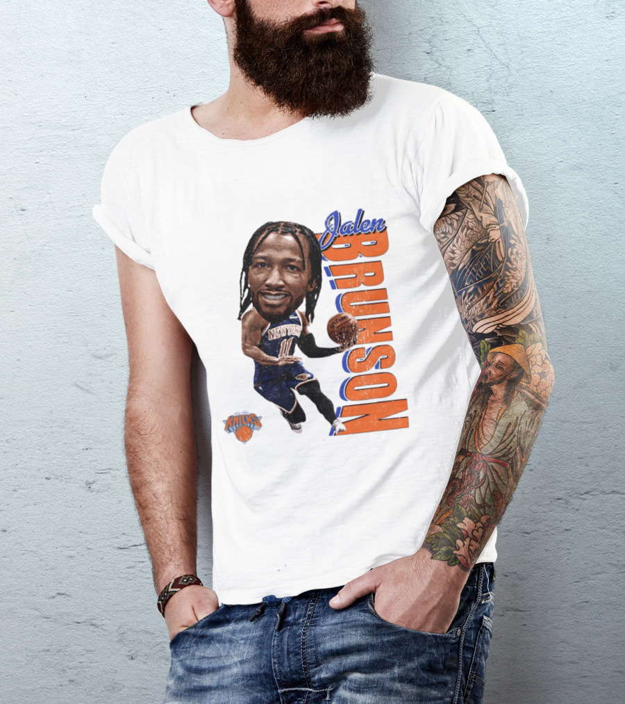 Jalen Brunson New York Knicks Basketball Caricature NBA Knicks T-Shirt