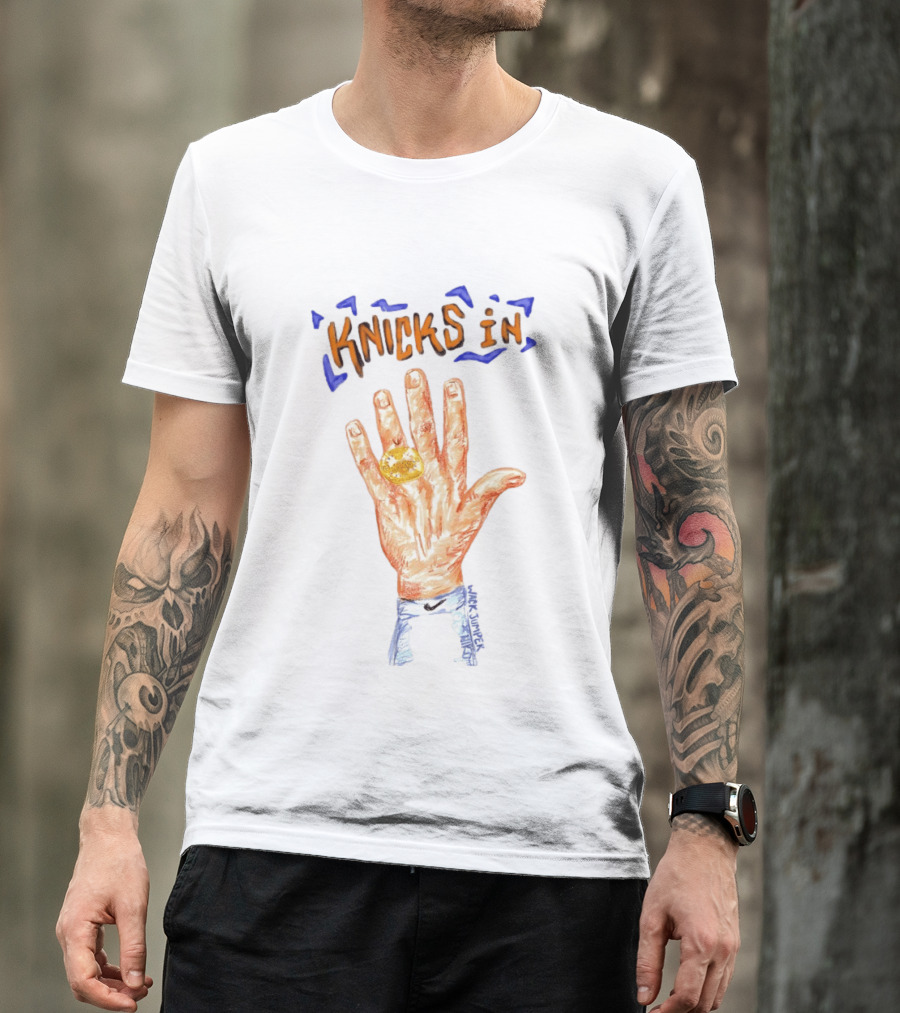 Knicks In Five Hand New York Knicks Basketball NBA 2026 T-Shirt