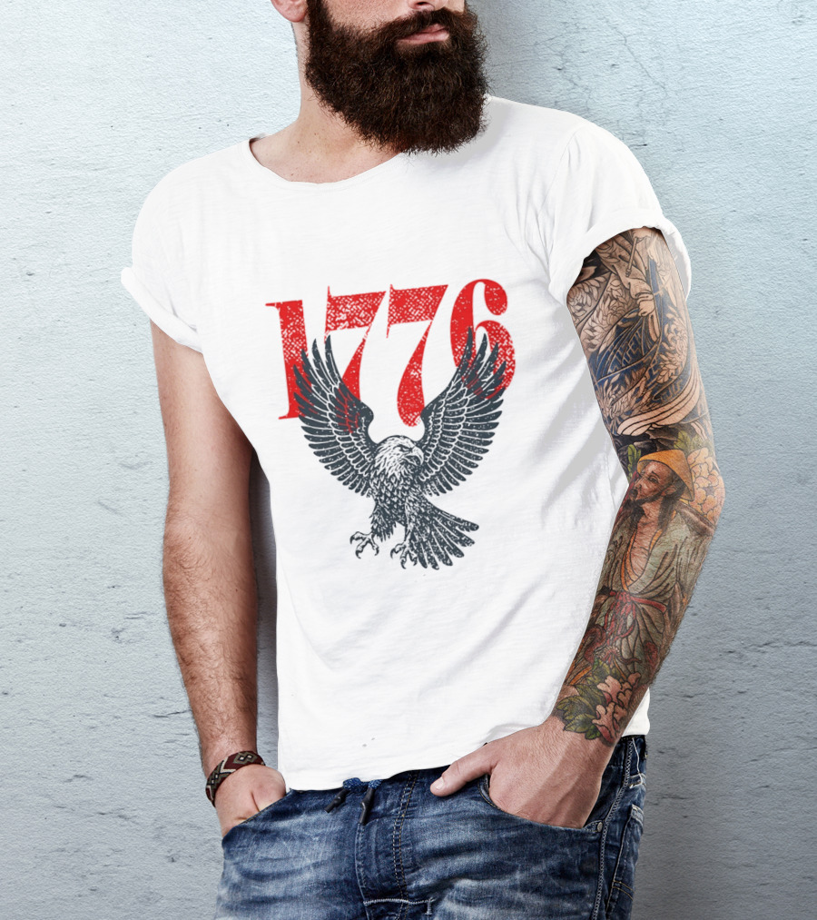 1776 250th Anniversary Bald Eagle USA T-Shirt