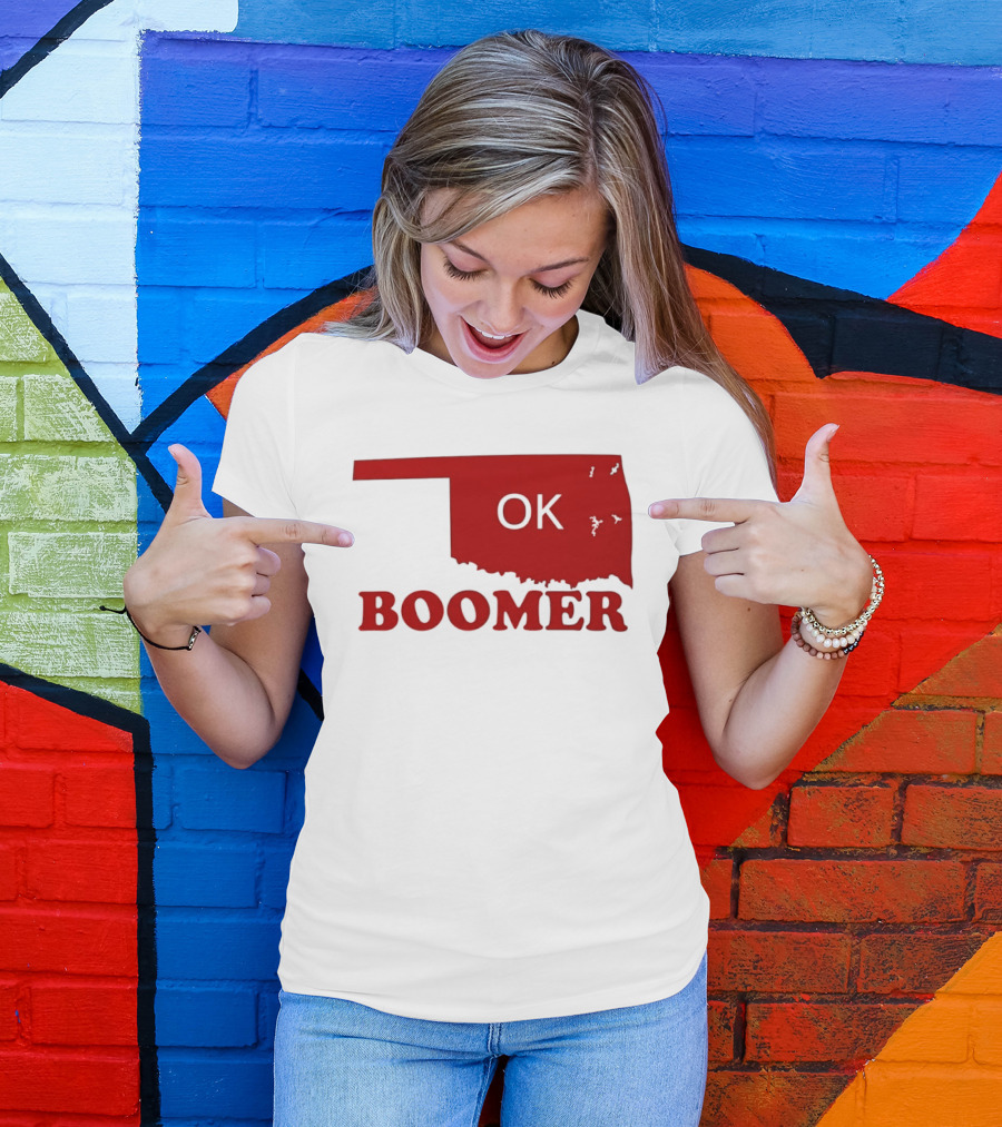 Oklahoma State OK Boomer Map T-Shirt