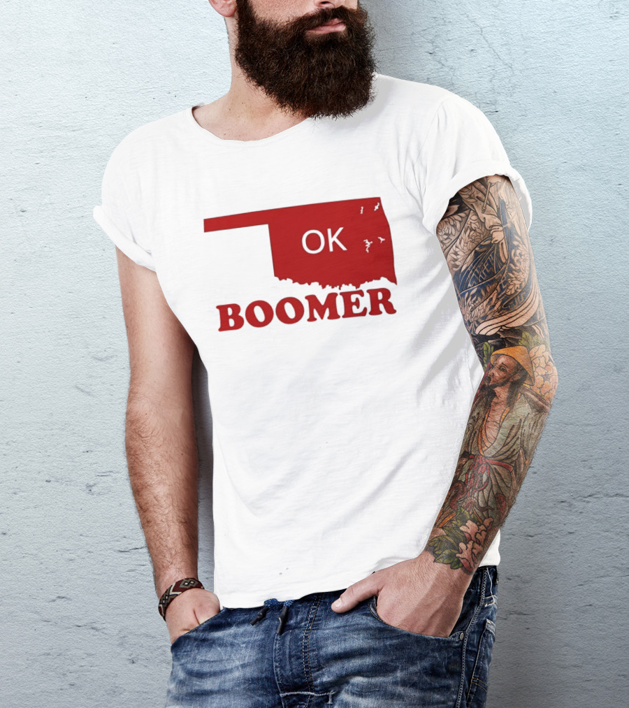 Oklahoma State OK Boomer Map T-Shirt