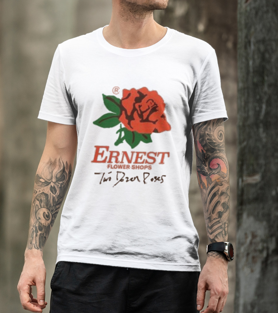 Ernest Flower Shops Two Dozen Roses Rose T-Shirt