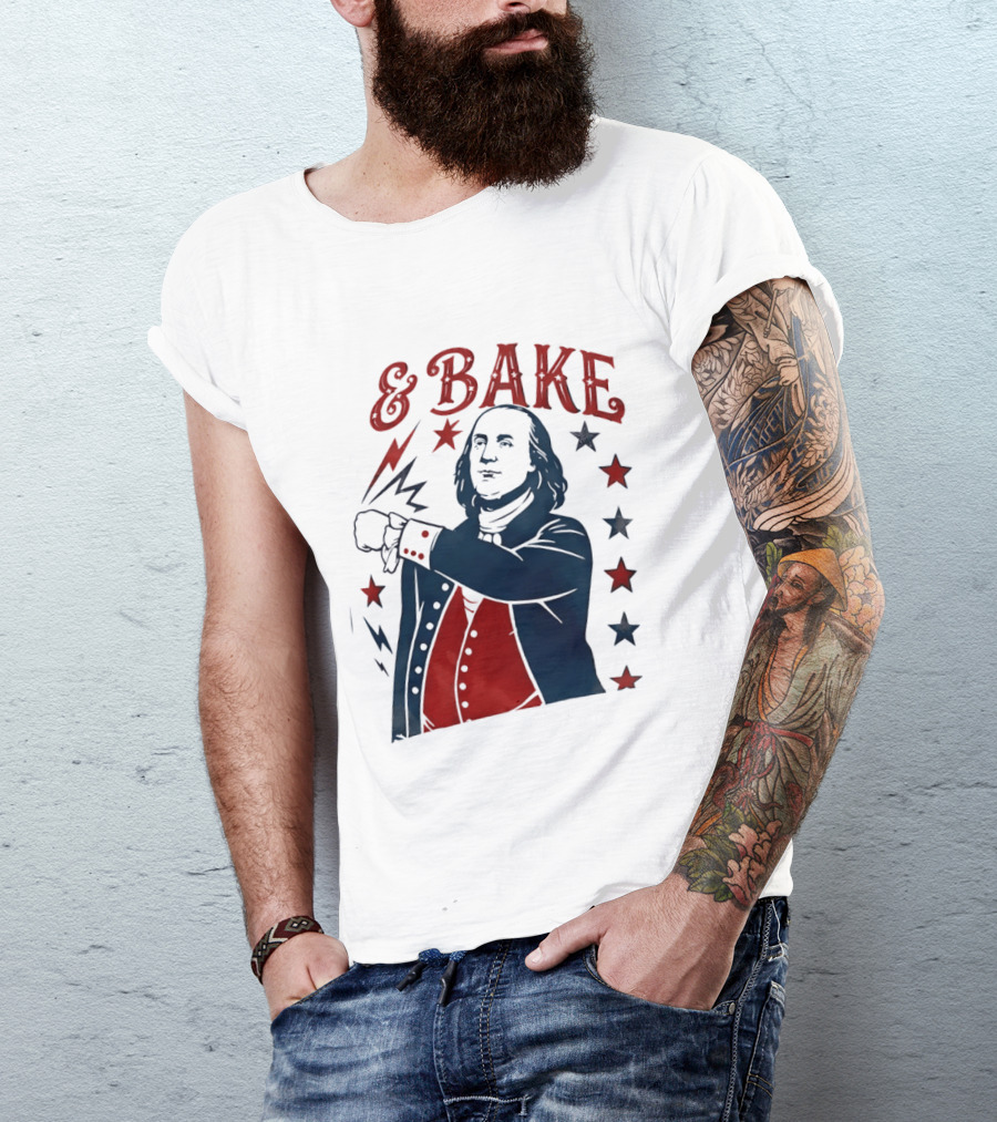 George Washington 4th Of July Bake American 250th Celebration T-Shirt