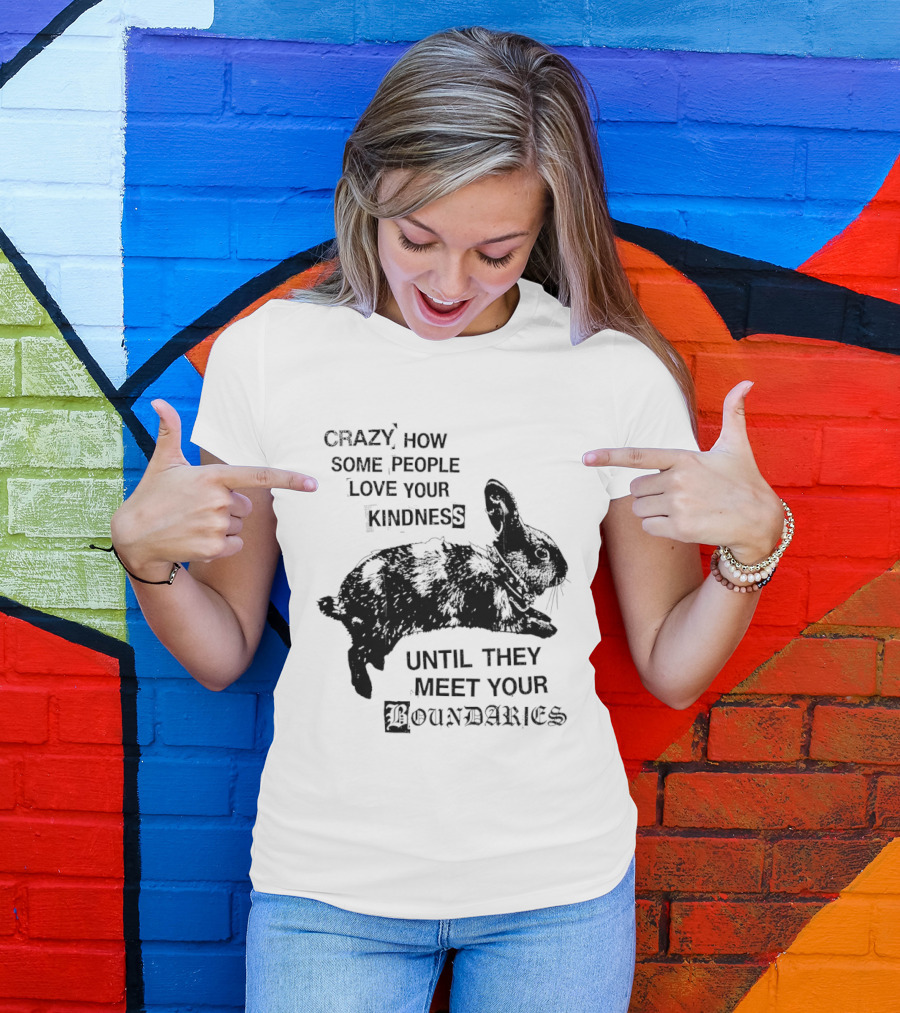 Rabbit Crazy How Some People Love Your Kindness Until They Meet Your Boundaries T-Shirt