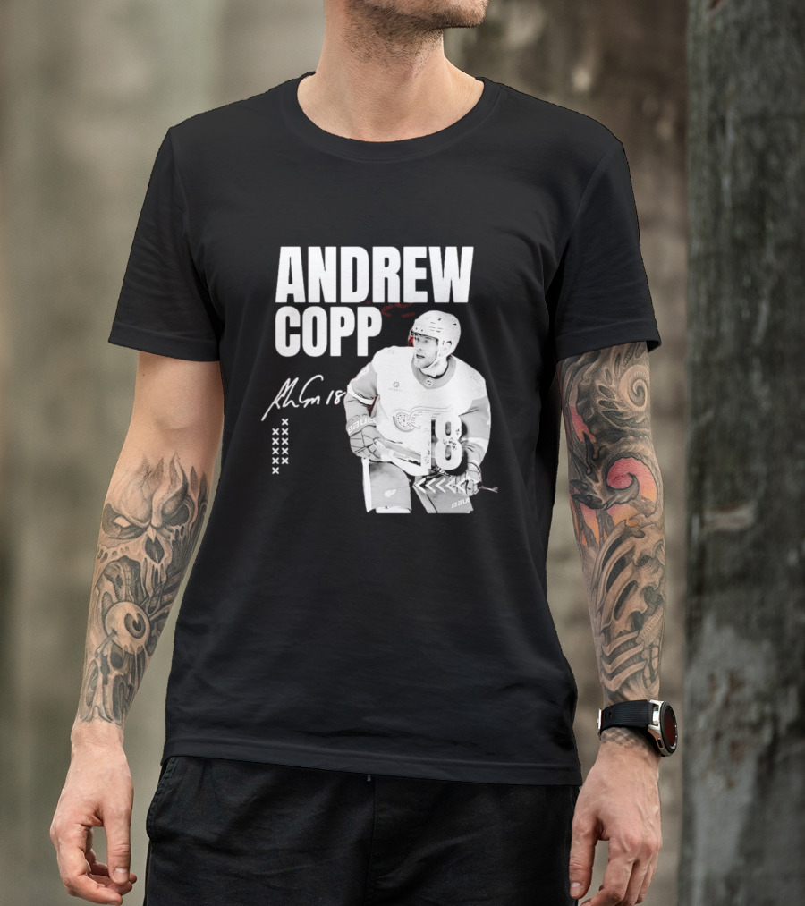 Andrew Copp Detroit Red Wings 18 NHL Hockey Player Signature Jersey T-Shirt