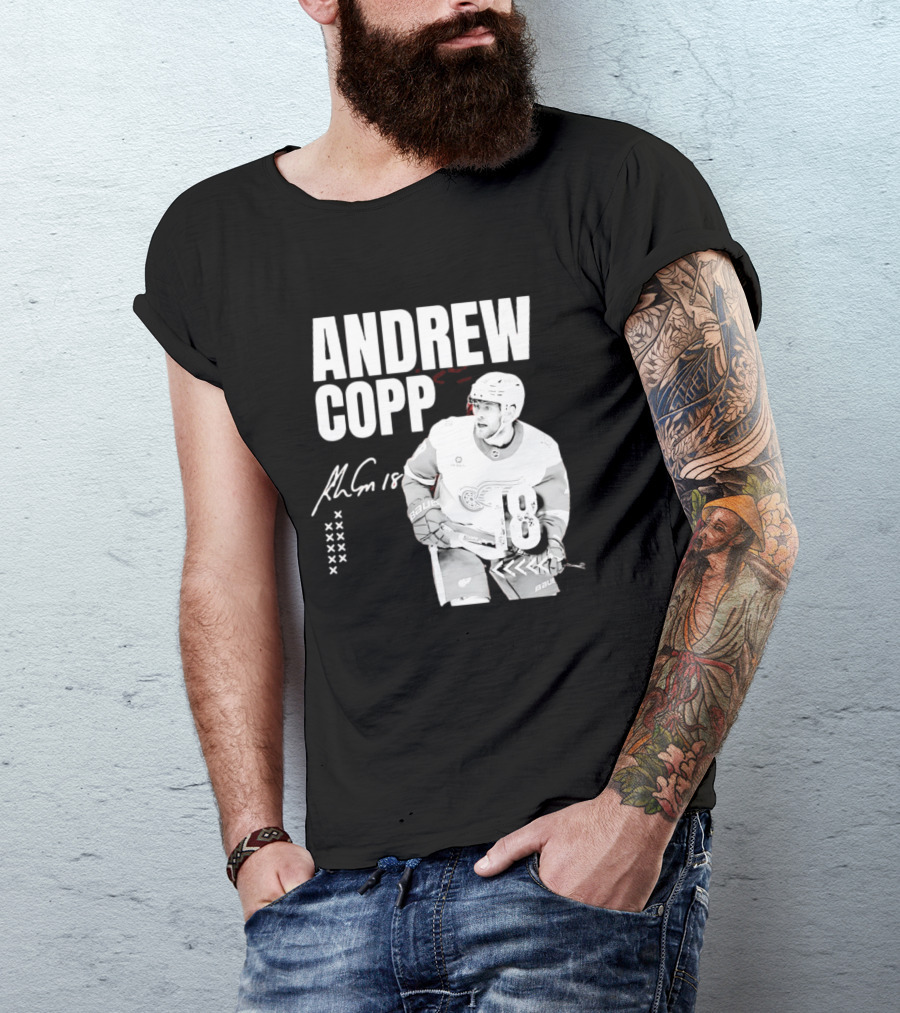Andrew Copp Detroit Red Wings 18 NHL Hockey Player Signature Jersey T-Shirt