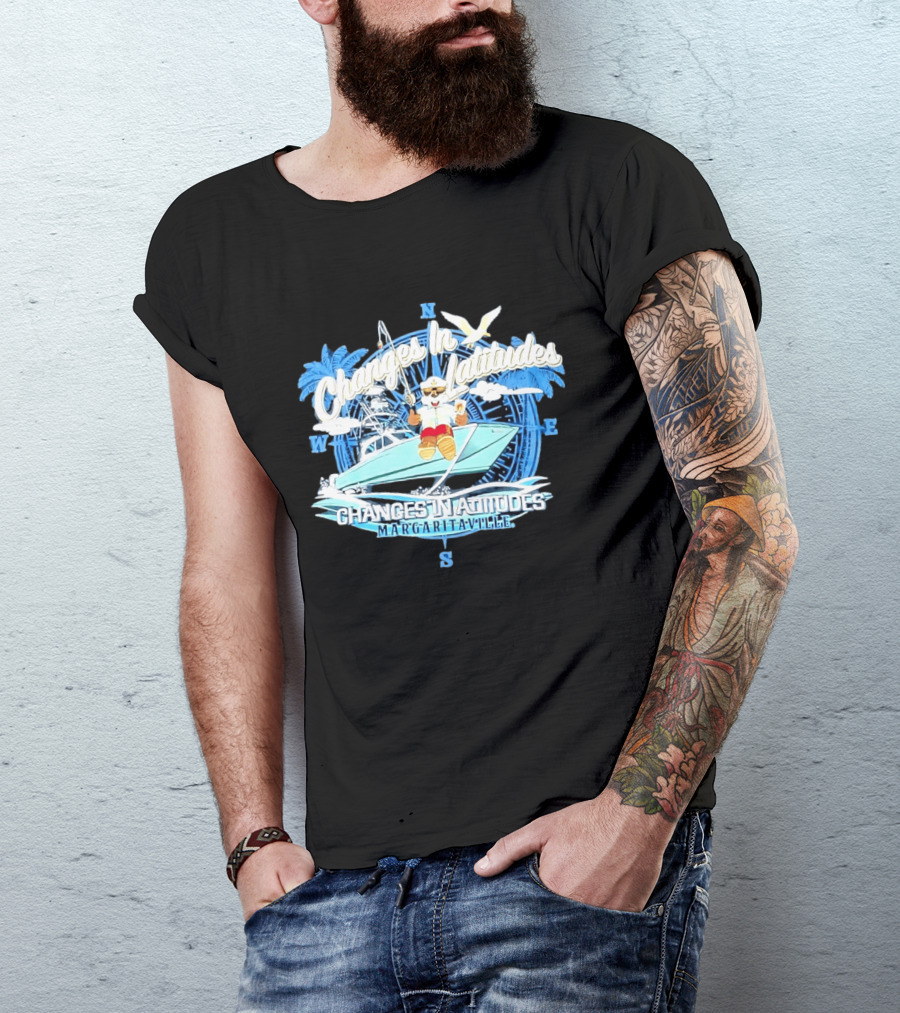 Buc Ee's Margaritaville Changes In Latitudes Tropical Boat Adventure T-Shirt