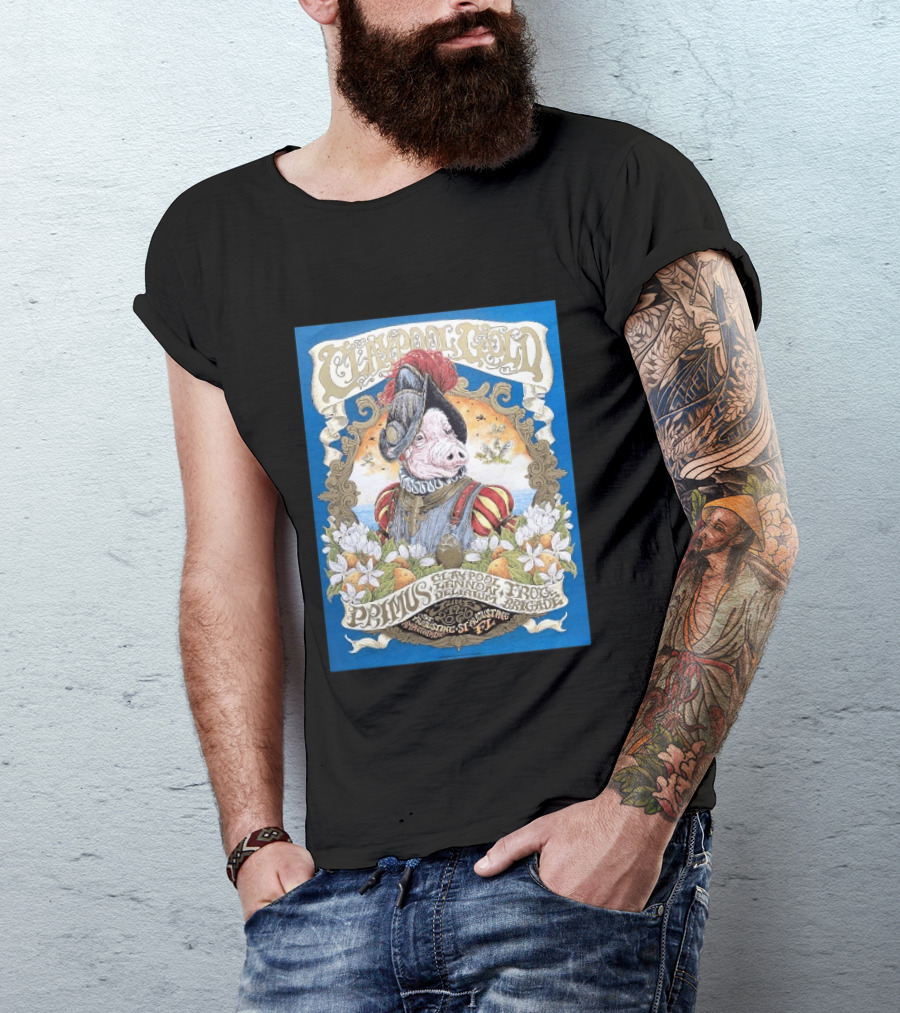 Claypool Gold Primus Claypool Lennon Delirium Frog Brigade St Augustine FL 2026 Event June 19 St Augustine Amphitheatre T-Shirt