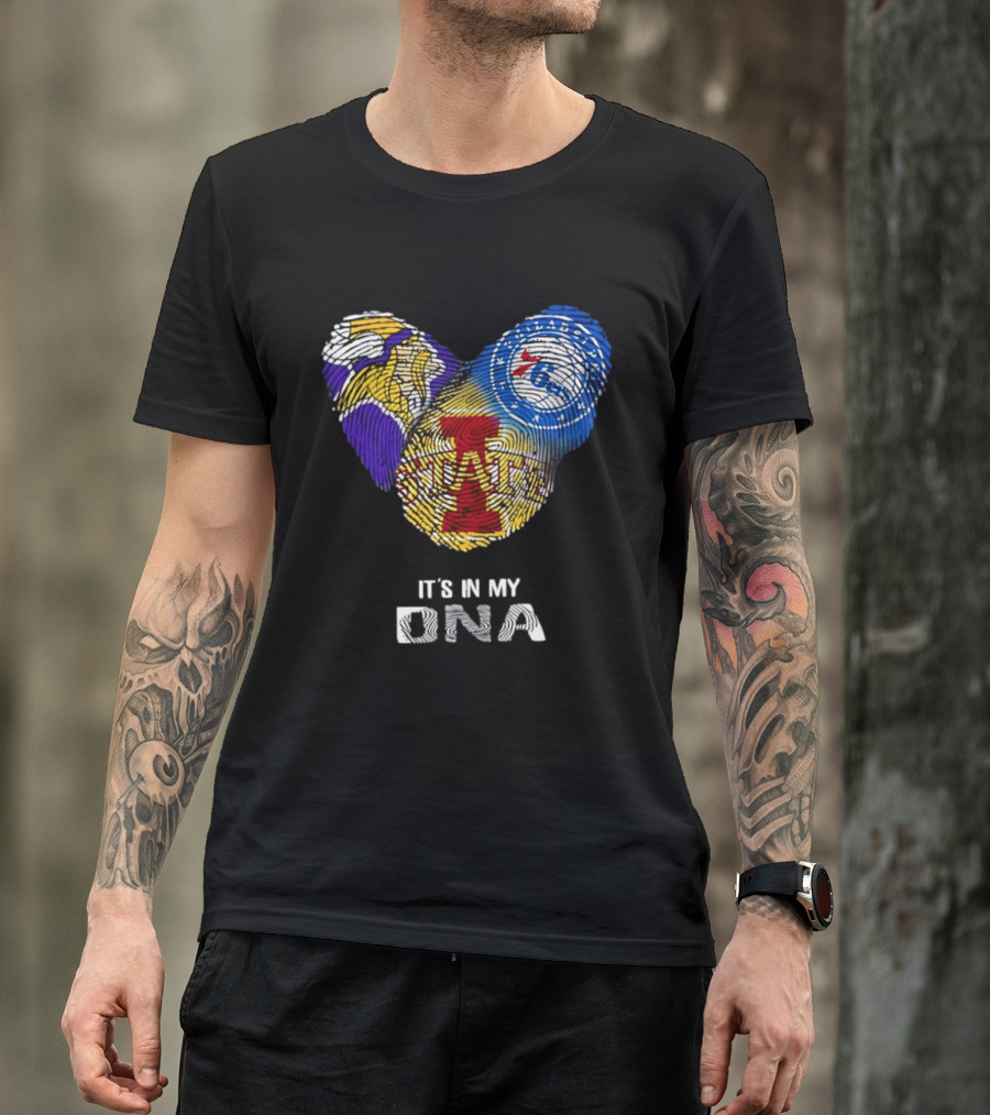 Iowa State Cyclones Minnesota Vikings Philadelphia 76ers It's In My DNA T-Shirt