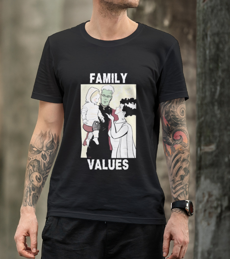 Family Values Halloween 2026 Ghostly Family T-Shirt