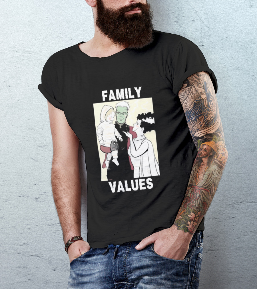 Family Values Halloween 2026 Ghostly Family T-Shirt