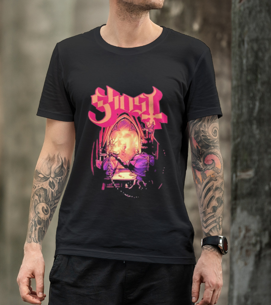 Ghost Band Summer 2026 Exclusive Dressing Room Gothic Mirror T-Shirt