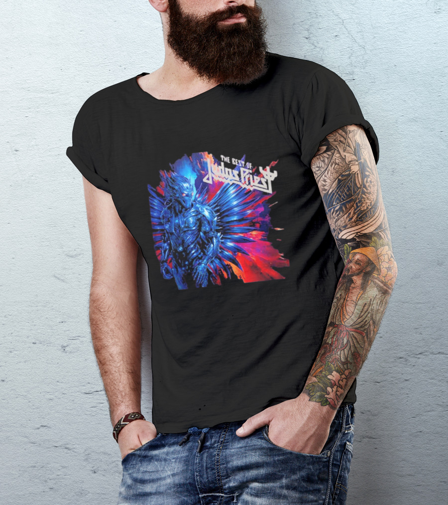 Judas Priest The Best Of 2026 New Album Robotic Blue Warrior T-Shirt