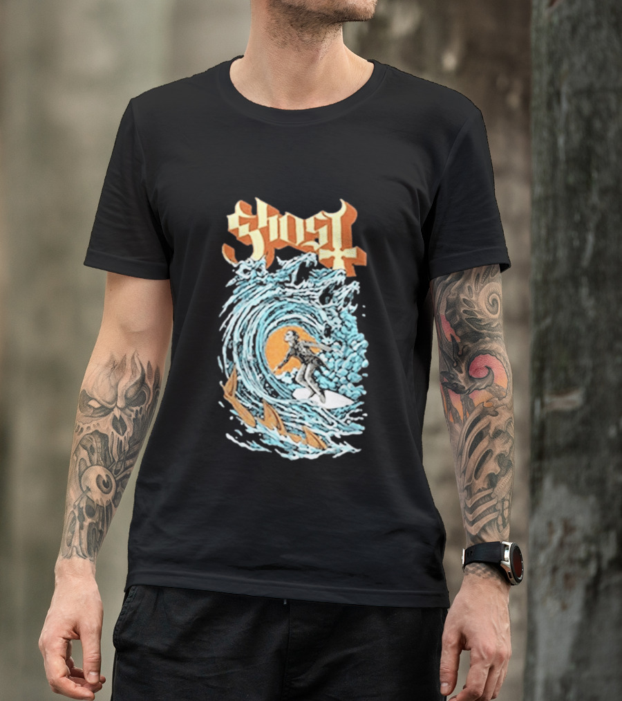 Ghost Band Summer 2026 Exclusive Papa Surf Muscle Wave T-Shirt