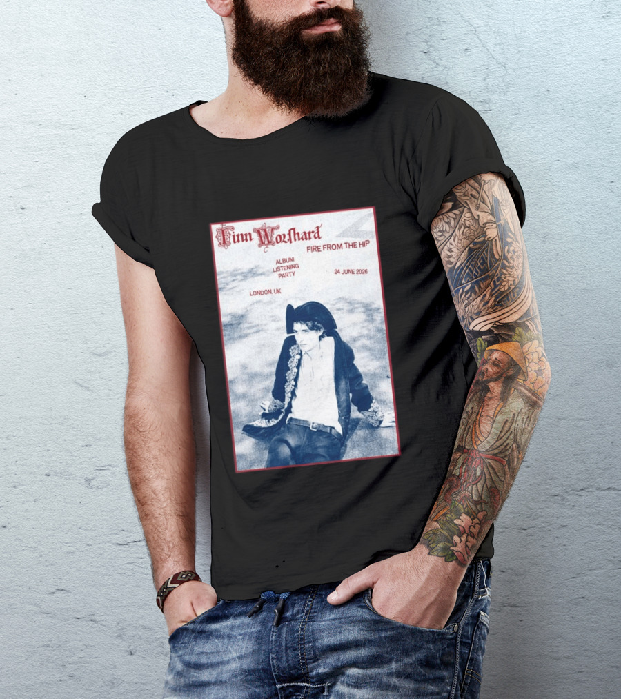 Finn Wolfhard Fire From The Hip Album Listening Party London UK June 24 2026 T-Shirt