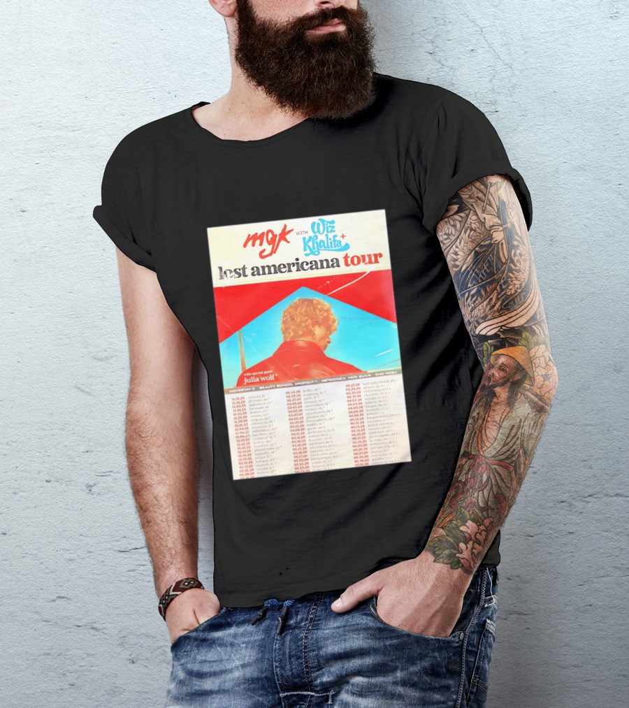 MGK Wiz Khalifa Lost Americana Tour Julia Wolf Guest T-Shirt