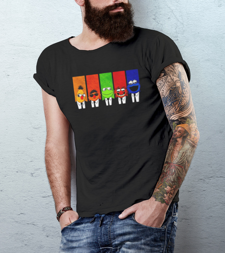 Bert Ernie Kermit Animal Cookie Monster Reservoir Dogs Mashup T-Shirt