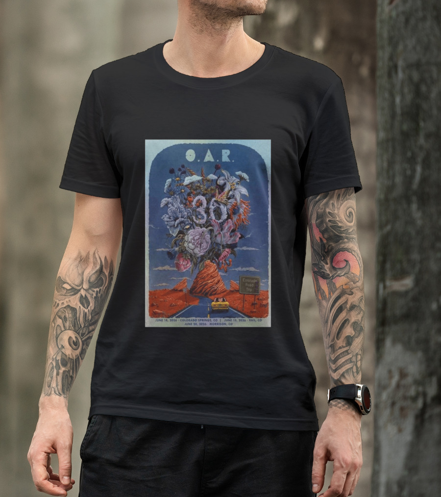OAR 2026 Colorado Springs Vail Morrison Tour 30th Anniversary Road Trip Edition T-Shirt