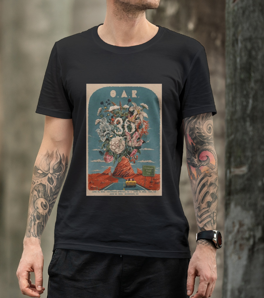 O.A.R. Colorado Road Trip 2026 June 18 Colorado Springs June 19 Vail June 20 Morrison Show T-Shirt