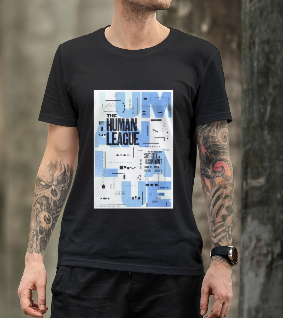 The Human League Soft Cell Alison Moyet June 21 2026 Nashville T-Shirt