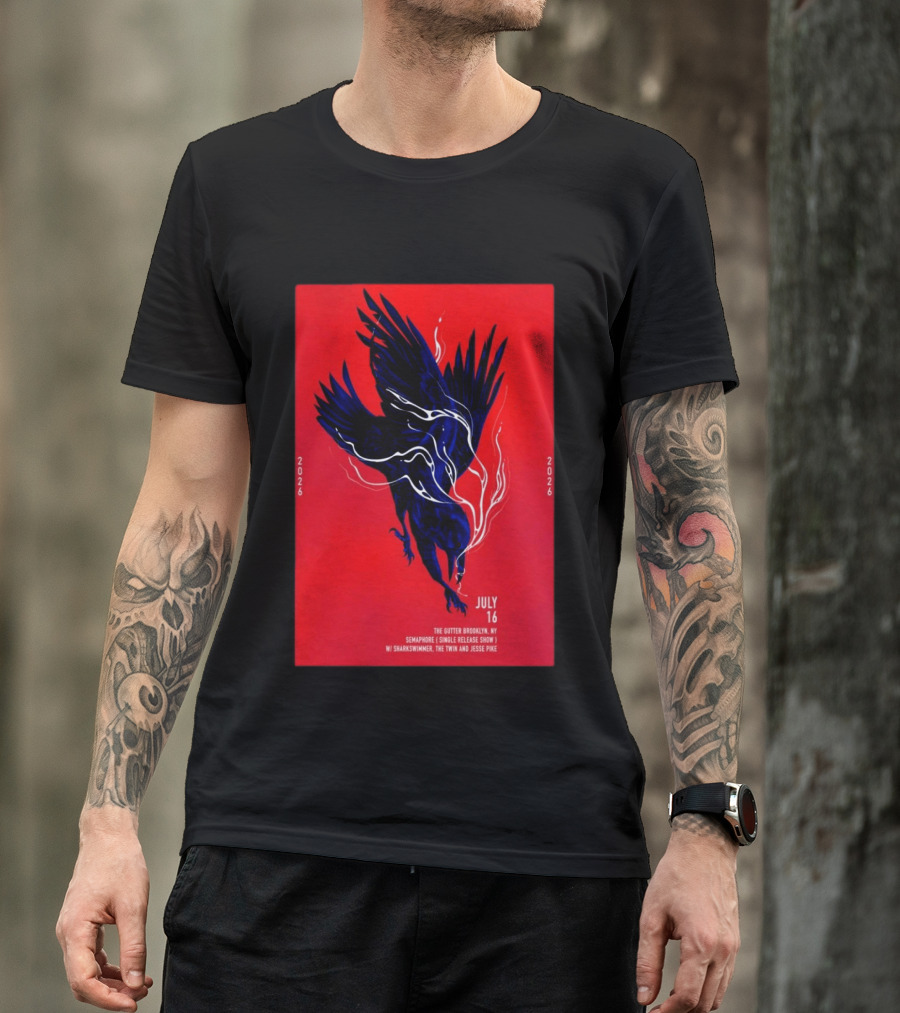 Semaphore Single Release Show The Gutter Brooklyn NY July 16 2026 With Sharkswimmer Jesse Pike T-Shirt