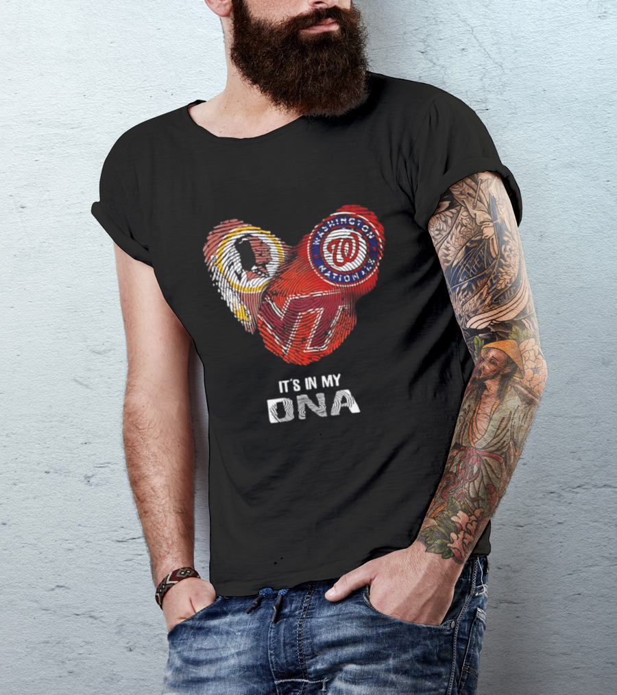 Washington Nationals Redskins Virginia Tech Hokies It's In My DNA T-Shirt