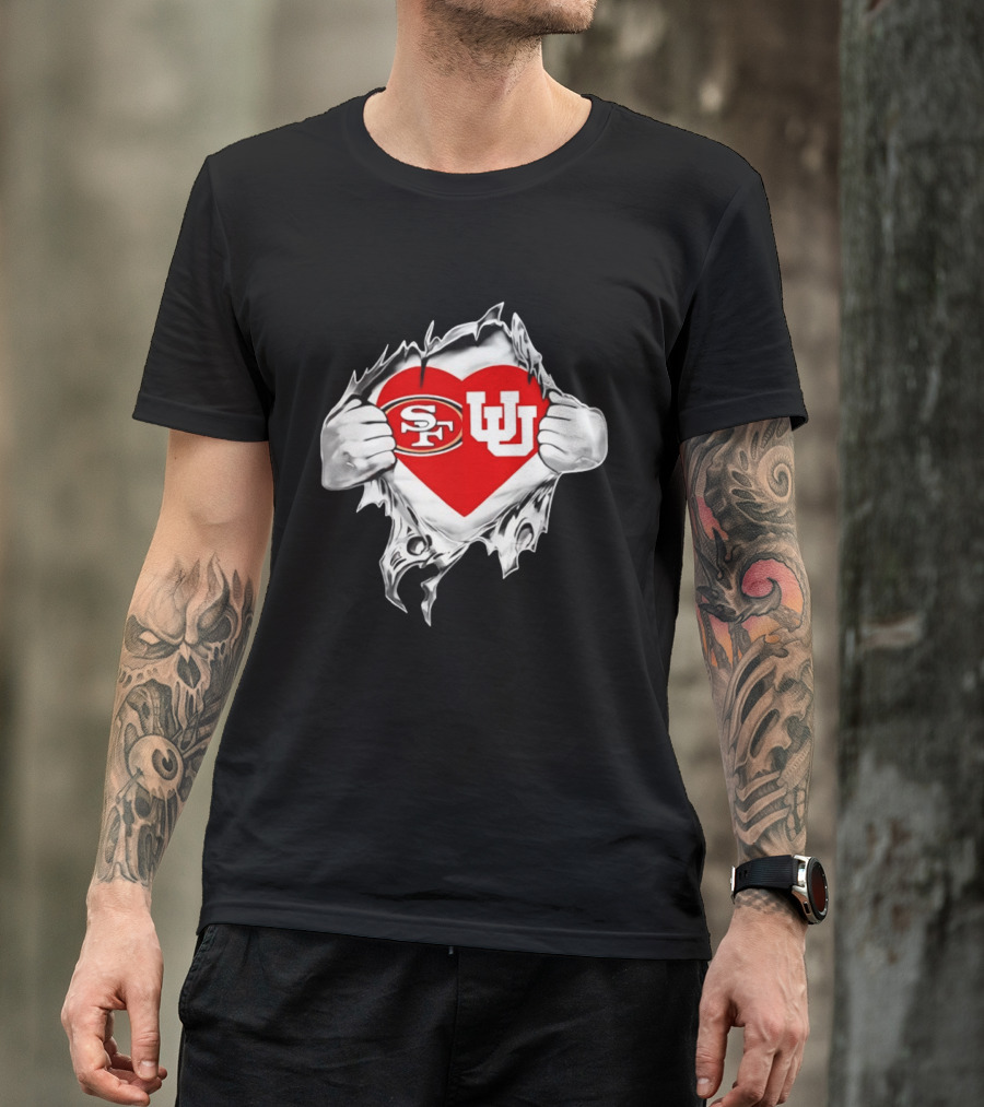 San Francisco 49ers Utah Utes It's In My Heart T-Shirt