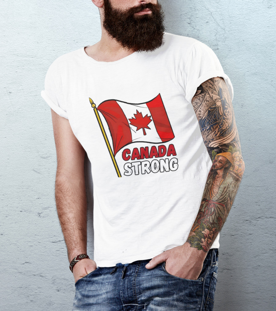 Canada Strong Maple Leaf Flag Pride T-Shirt