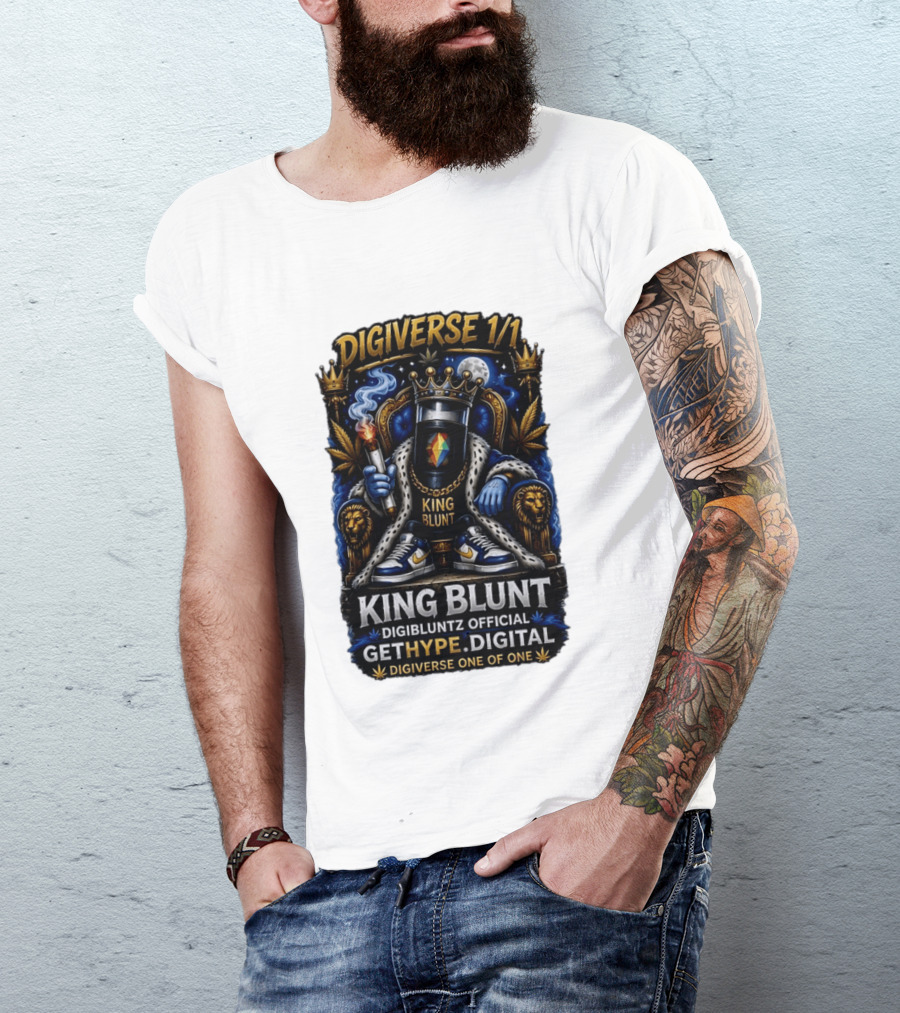 Digiverse 1 1 King Blunt GetHype Digibluntz Official Digital One Of One T-Shirt
