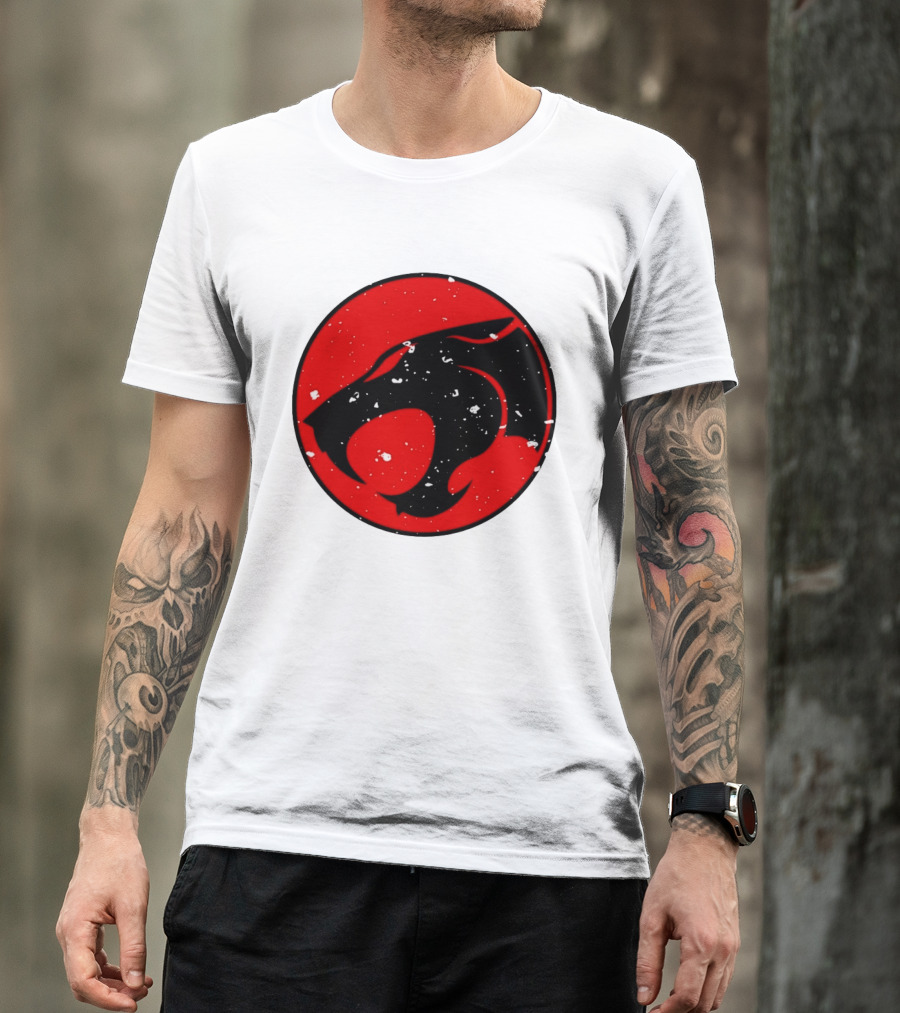 Thunder Jaguar Cat Red Circle T-Shirt