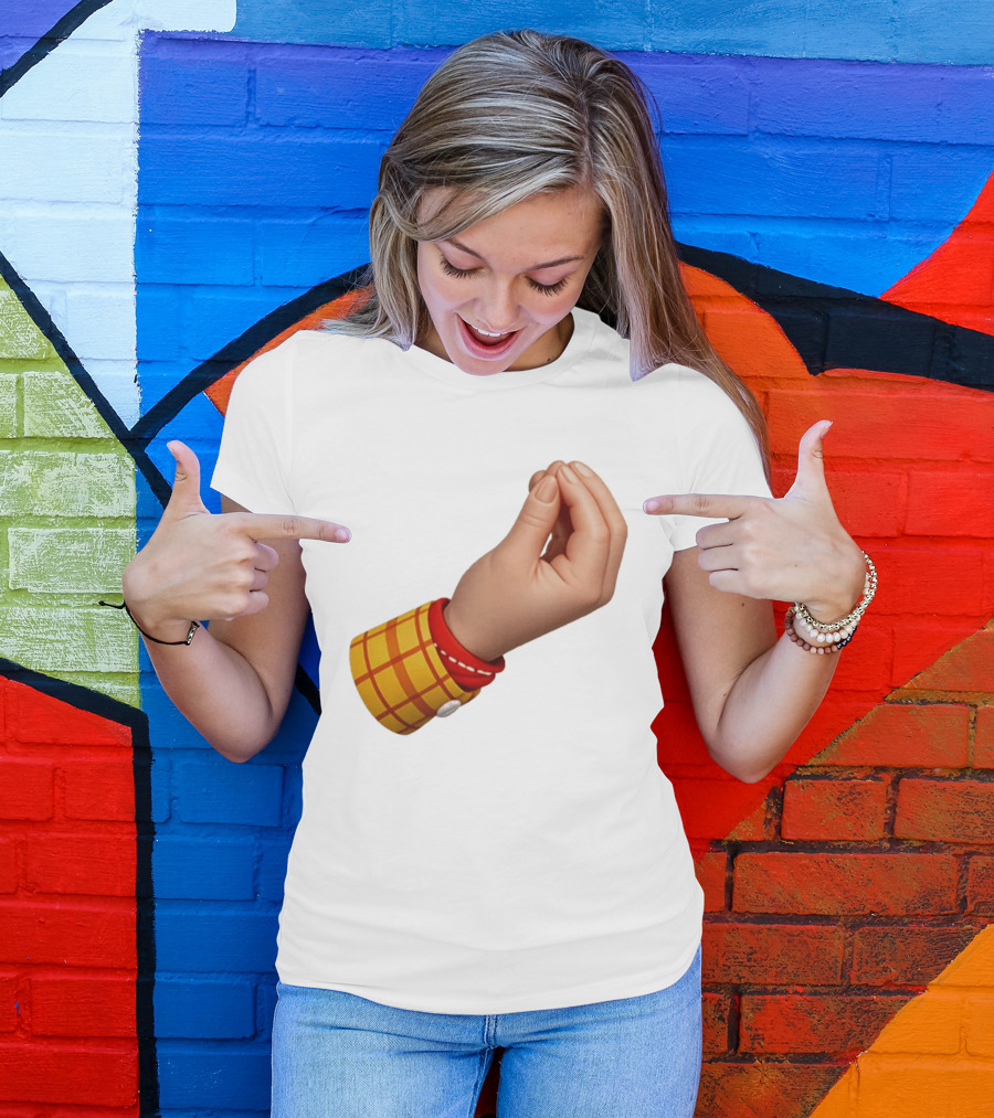 Woody's Italian Hand Gesture Pixar Character Sleeve T-Shirt