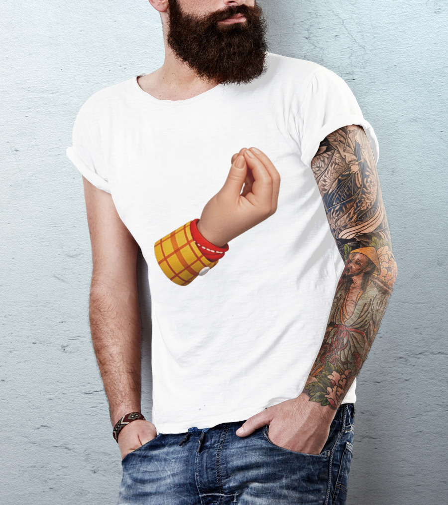 Woody's Italian Hand Gesture Pixar Character Sleeve T-Shirt