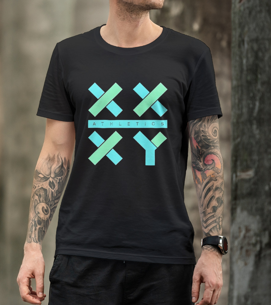 Athletics X Y Geometric Shapes Sports Abstract T-Shirt