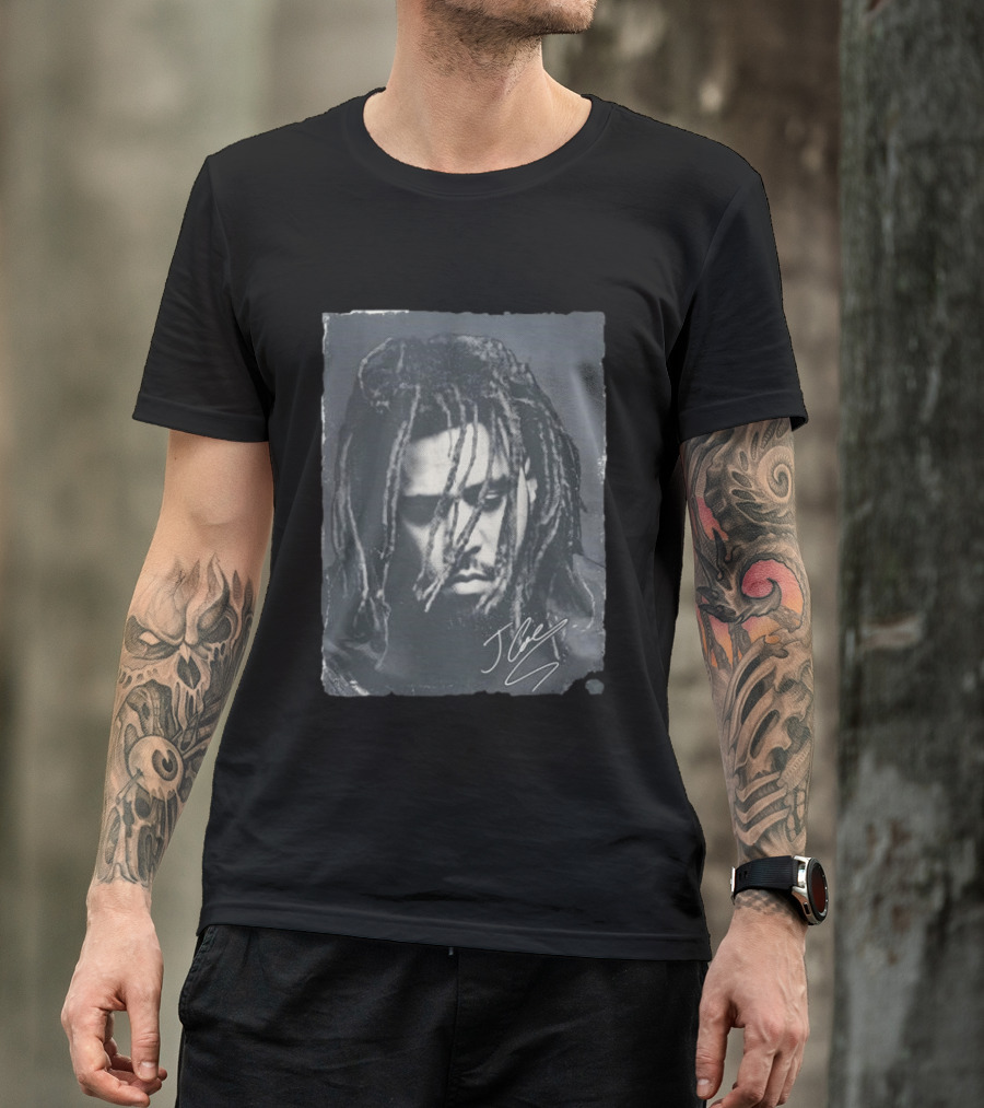 J Cole 2023 Concert Portrait Signature T-Shirt