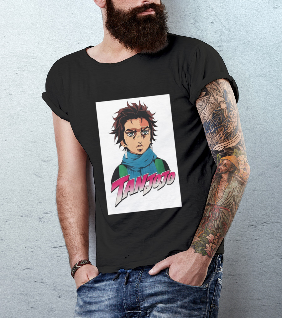 Tan JoJo Anime Manga Character Fusion T-Shirt