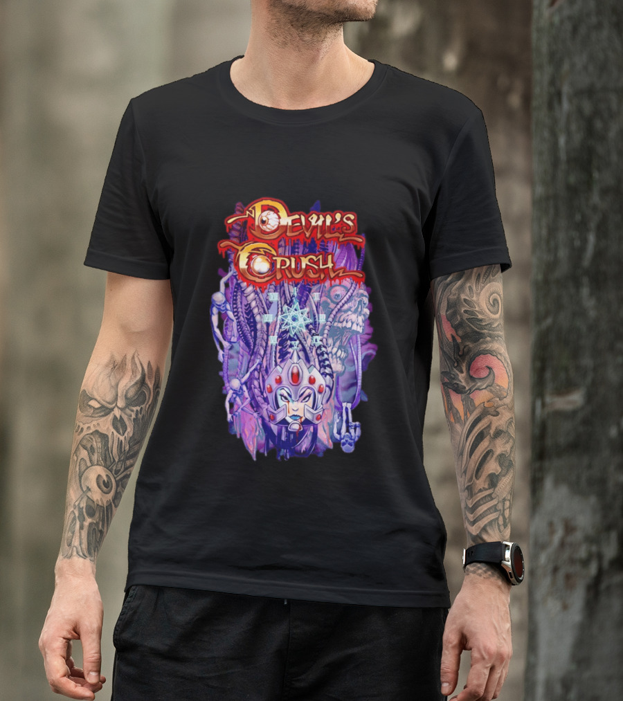 Devil's Crush Alien Skull Warrior With Mystical T-Shirt