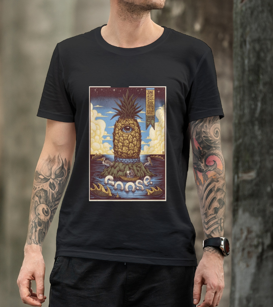 Goose June 23 24 2026 Firefly Distillery North Charleston SC Pineapple Eye Fantasy T-Shirt